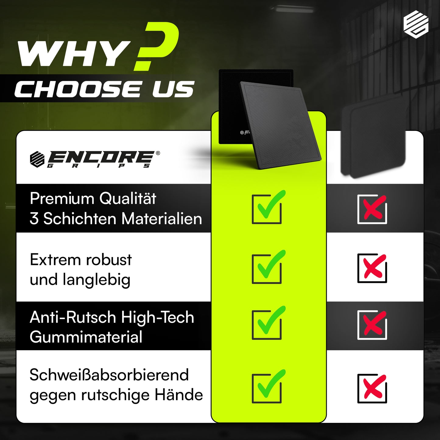 Encore Grips® Grip Pads Wildleder / Anti-Rutsch Gummi