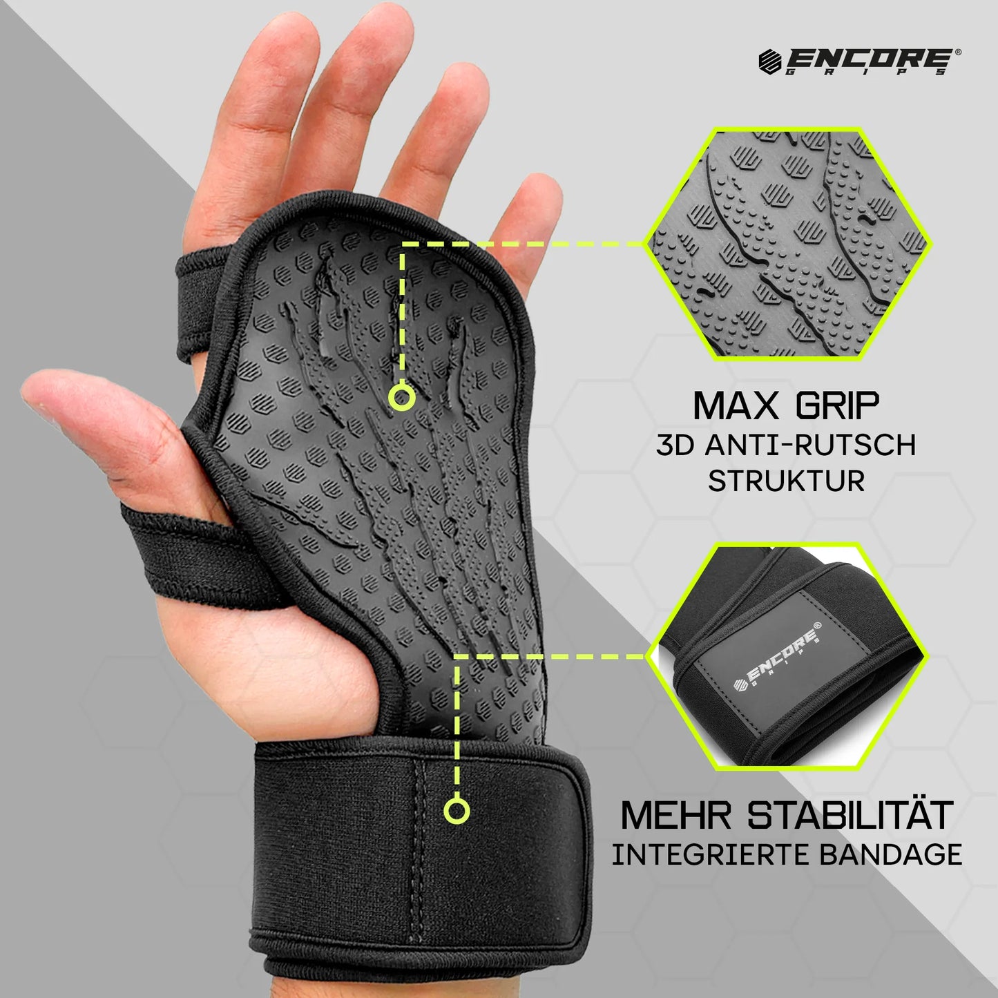 Encore Grips® 3D Griffpolster mit Handgelenkbandage