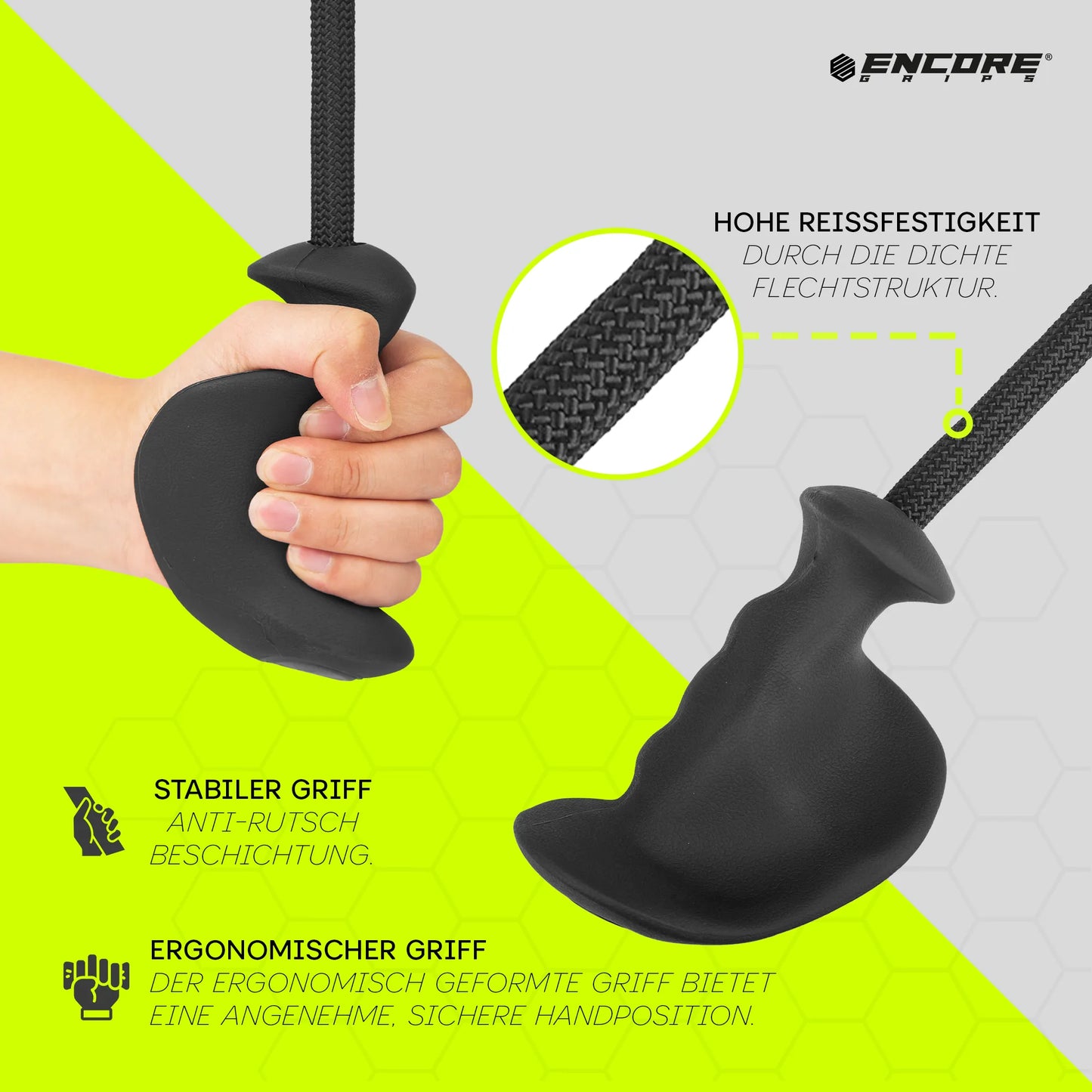 Encore Grips® Trizepsseil mit ergonomischen Griffen