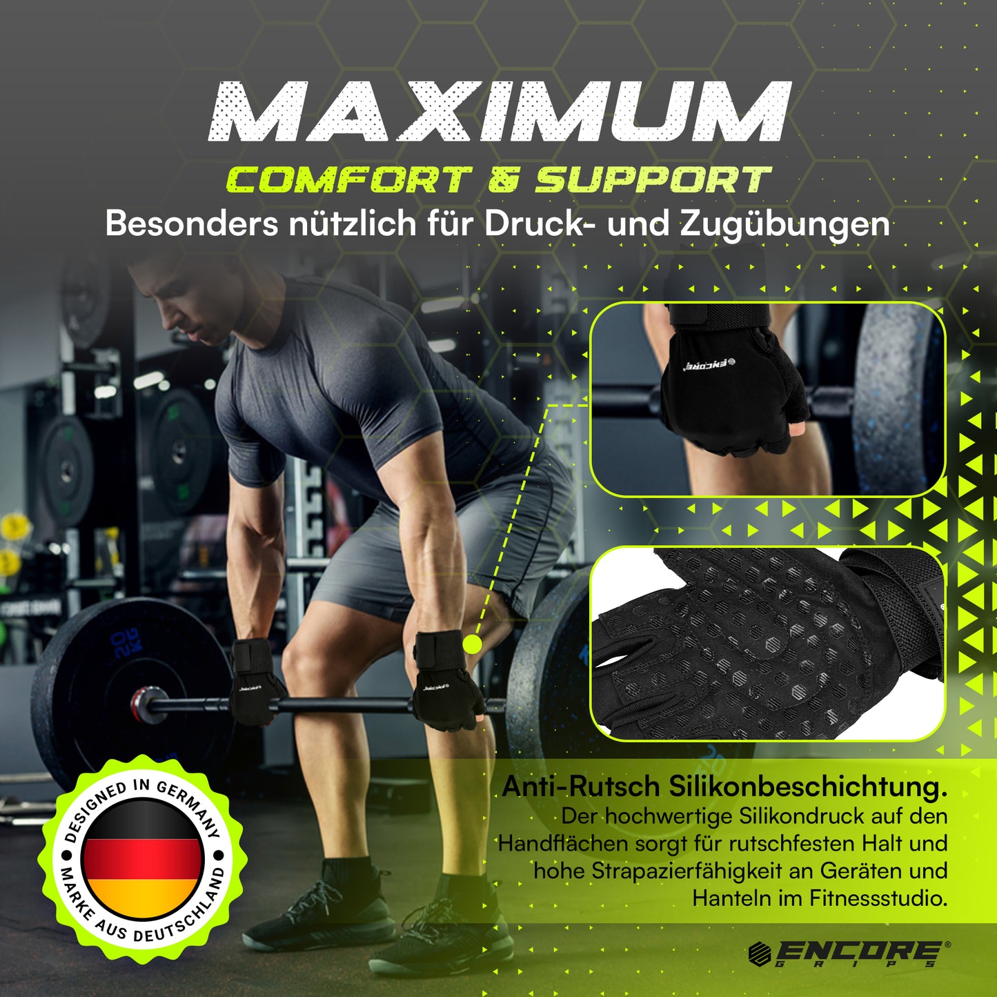 fitness handschuhe geschlossen Encore Grips® Fitness Handschuhe – encoregrips