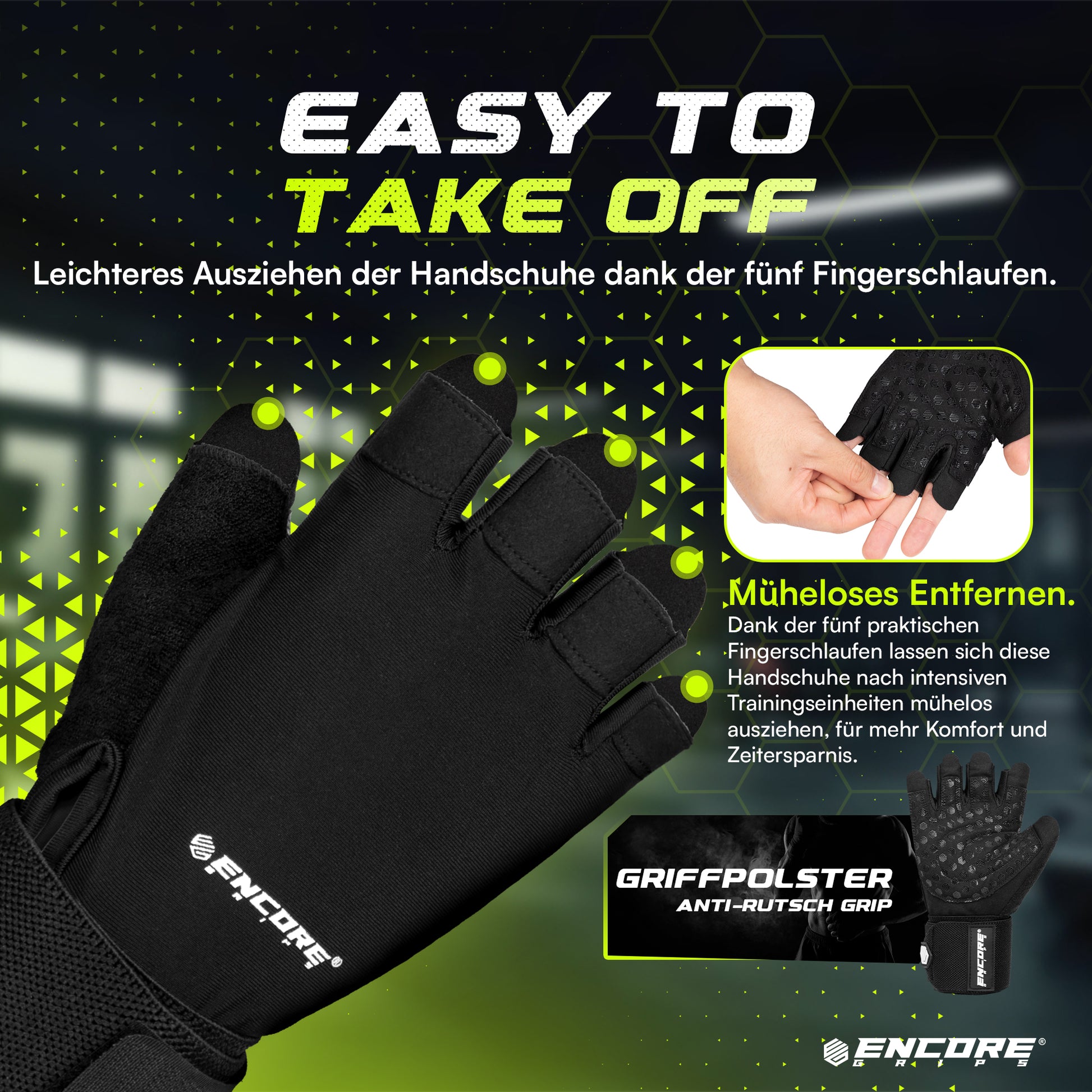 handschuhe kraftsport Encore Grips® Fitness Handschuhe – encoregrips